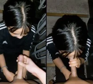 Cho em bú cu ở cầu thang