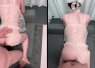 Doggy em trên sofa rên la