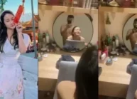 Em đang soi gương trang điểm thì anh đã kéo em lên giường không kịp trở tay | VIET69