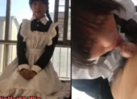 Em teen cosplay người hầu