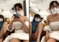 Hai em gái live sex thủ dâm ở quán trà sữa